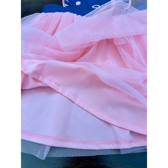 Hello Kitty Sanrio Jumper PINK & Soft Denim Overall Dress Girls Sz 6 Embroidered - Picture 8 of 11